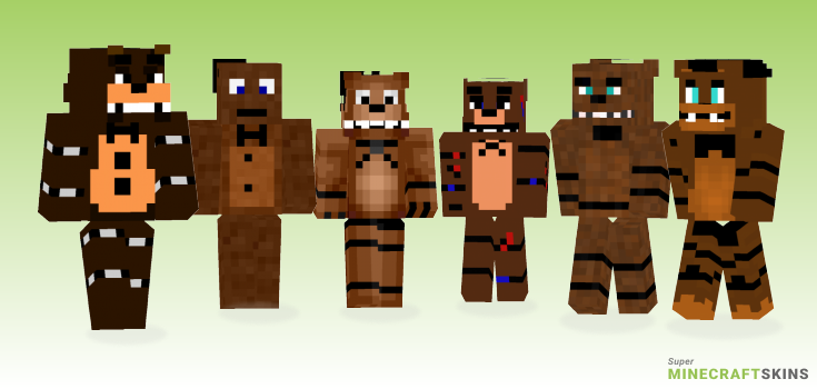 Freddy fazbear Minecraft Skins - Best Free Minecraft skins for Girls and Boys