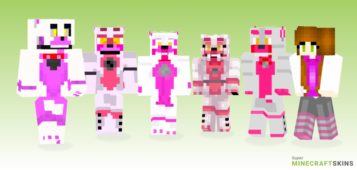 Funtime foxy Minecraft Skins - Best Free Minecraft skins for Girls and Boys