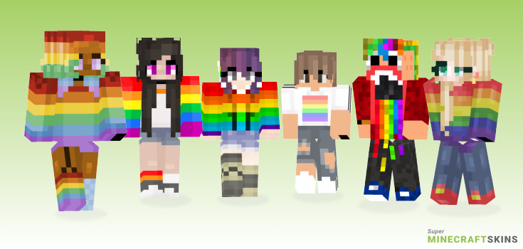 Gay pride Minecraft Skins - Best Free Minecraft skins for Girls and Boys