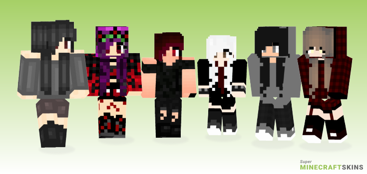 Gothic girl Minecraft Skins - Best Free Minecraft skins for Girls and Boys