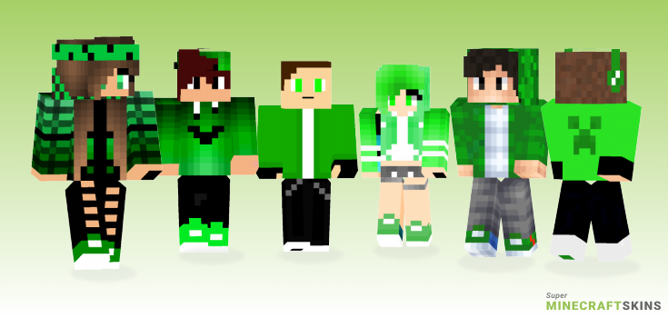 Green teen Minecraft Skins - Best Free Minecraft skins for Girls and Boys