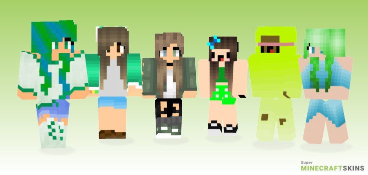 Greeny Minecraft Skins - Best Free Minecraft skins for Girls and Boys