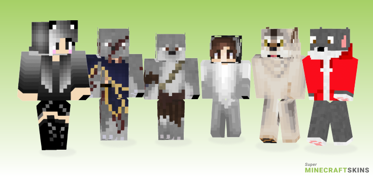 Grey wolf Minecraft Skins - Best Free Minecraft skins for Girls and Boys