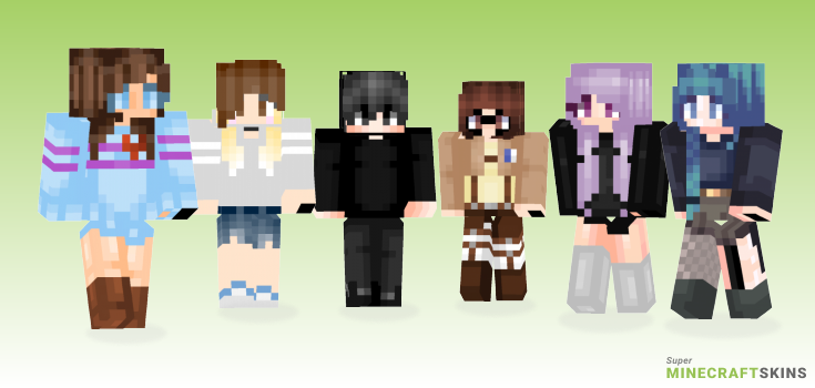 Hair shading Minecraft Skins - Best Free Minecraft skins for Girls and Boys