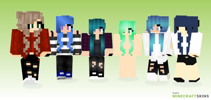 Haired girl Minecraft Skins - Best Free Minecraft skins for Girls and Boys