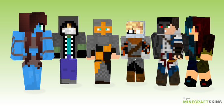 Half Minecraft Skins - Best Free Minecraft skins for Girls and Boys