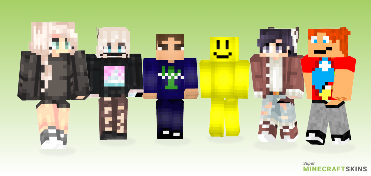 Happiness Minecraft Skins - Best Free Minecraft skins for Girls and Boys