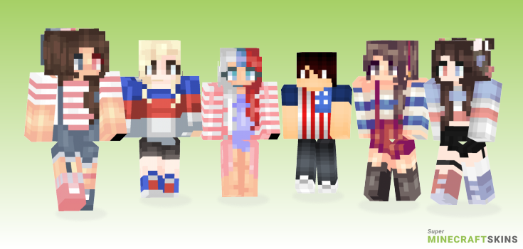 Happy 4th Minecraft Skins - Best Free Minecraft skins for Girls and Boys