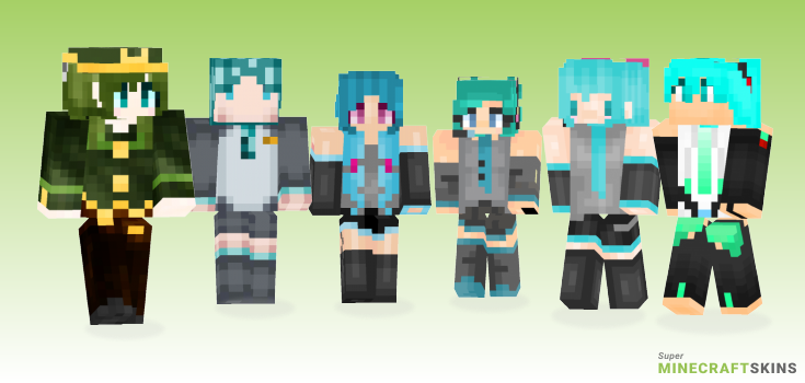 Hatsune Minecraft Skins - Best Free Minecraft skins for Girls and Boys