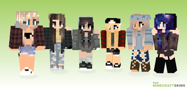 Hipster girl Minecraft Skins - Best Free Minecraft skins for Girls and Boys