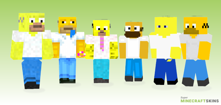 Homer simpson Minecraft Skins - Best Free Minecraft skins for Girls and Boys