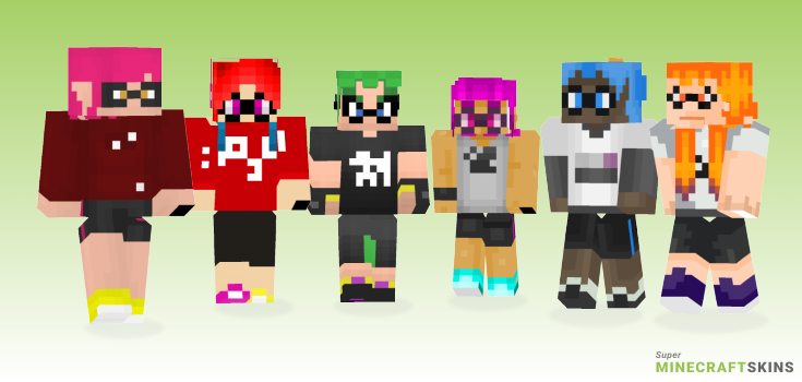Inkling Minecraft Skins - Best Free Minecraft skins for Girls and Boys