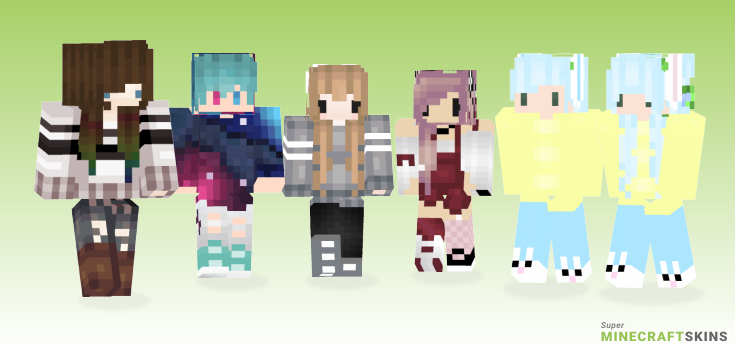 Kawaii chibi Minecraft Skins - Best Free Minecraft skins for Girls and Boys