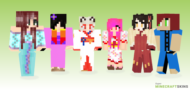 Kimono girl Minecraft Skins - Best Free Minecraft skins for Girls and Boys
