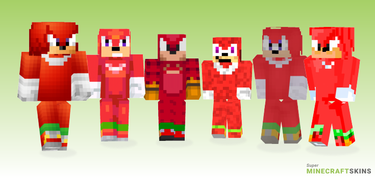 Knuckles Minecraft Skins - Best Free Minecraft skins for Girls and Boys