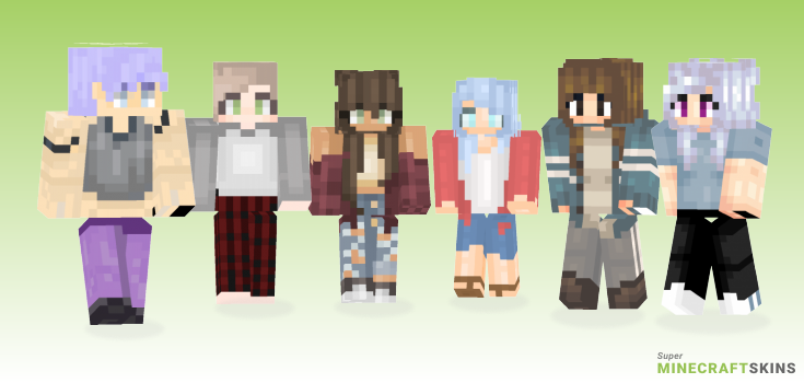 Lazy day Minecraft Skins - Best Free Minecraft skins for Girls and Boys
