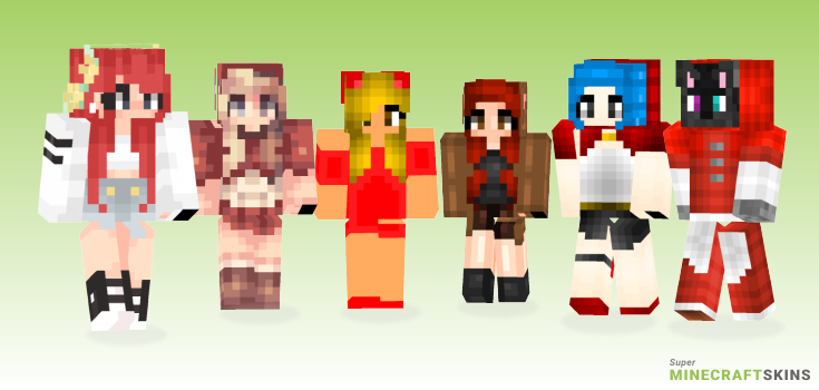 Little red Minecraft Skins - Best Free Minecraft skins for Girls and Boys
