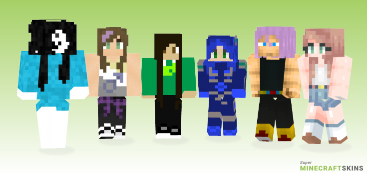 Long hair Minecraft Skins - Best Free Minecraft skins for Girls and Boys