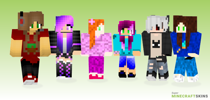 Lover girl Minecraft Skins - Best Free Minecraft skins for Girls and Boys
