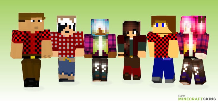 Lumber jack Minecraft Skins - Best Free Minecraft skins for Girls and Boys