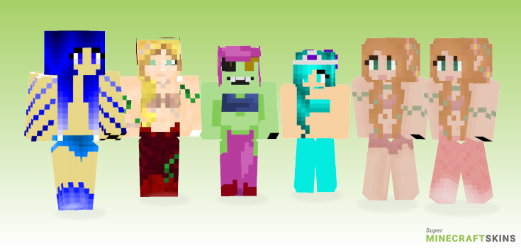 Mermaid Minecraft Skins - Best Free Minecraft skins for Girls and Boys