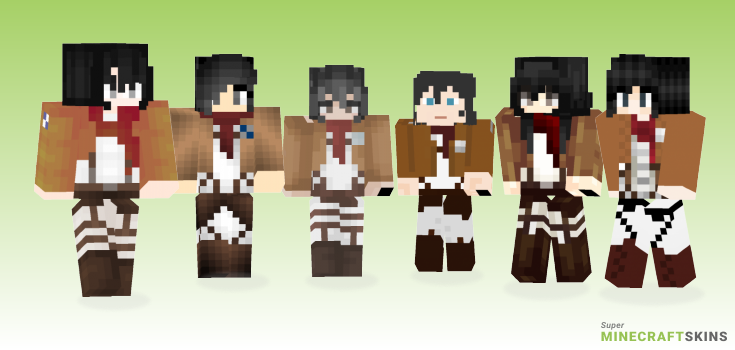 Mikasa ackerman Minecraft Skins - Best Free Minecraft skins for Girls and Boys