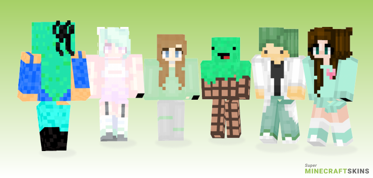 Mint Minecraft Skins - Best Free Minecraft skins for Girls and Boys