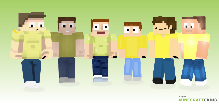 Morty smith Minecraft Skins - Best Free Minecraft skins for Girls and Boys