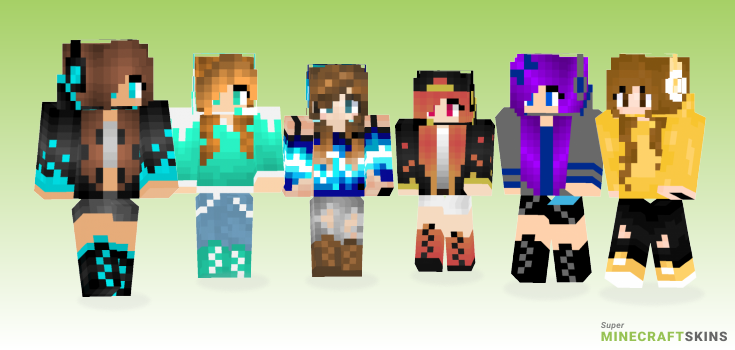 Music girl Minecraft Skins - Best Free Minecraft skins for Girls and Boys