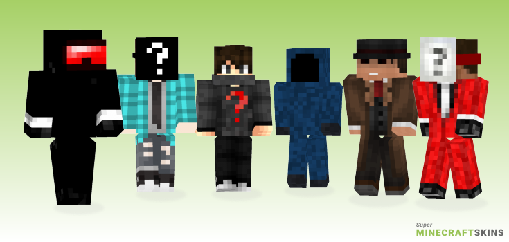 Mystery man Minecraft Skins - Best Free Minecraft skins for Girls and Boys