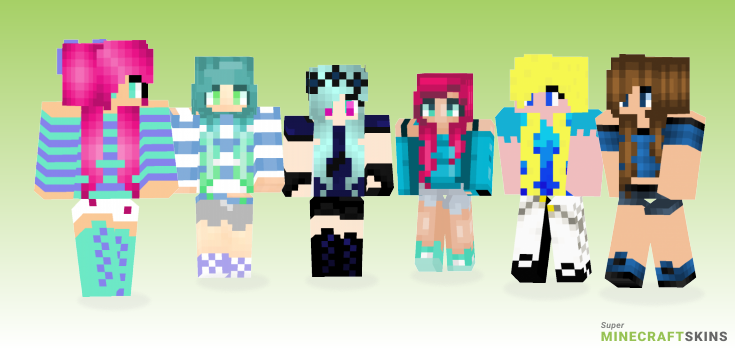 Ocean girl Minecraft Skins - Best Free Minecraft skins for Girls and Boys