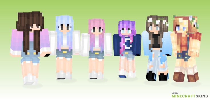 Ombre girl Minecraft Skins - Best Free Minecraft skins for Girls and Boys