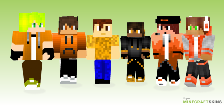 Orange boy Minecraft Skins - Best Free Minecraft skins for Girls and Boys