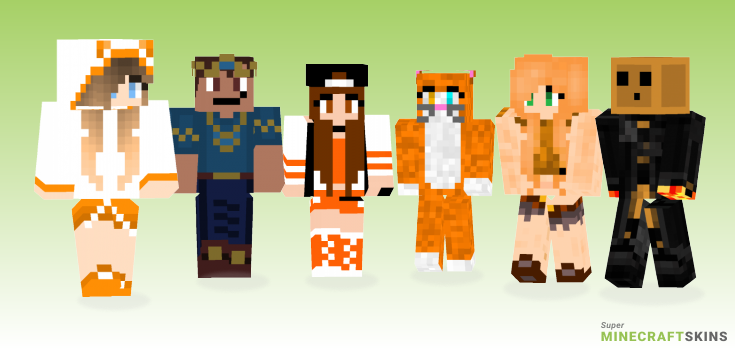 Orange Minecraft Skins - Best Free Minecraft skins for Girls and Boys