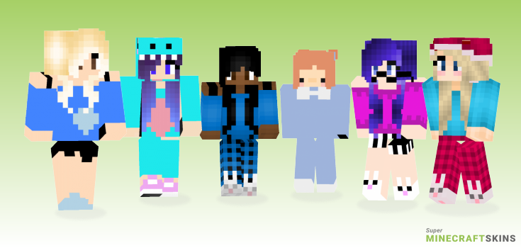 Pajama girl Minecraft Skins - Best Free Minecraft skins for Girls and Boys
