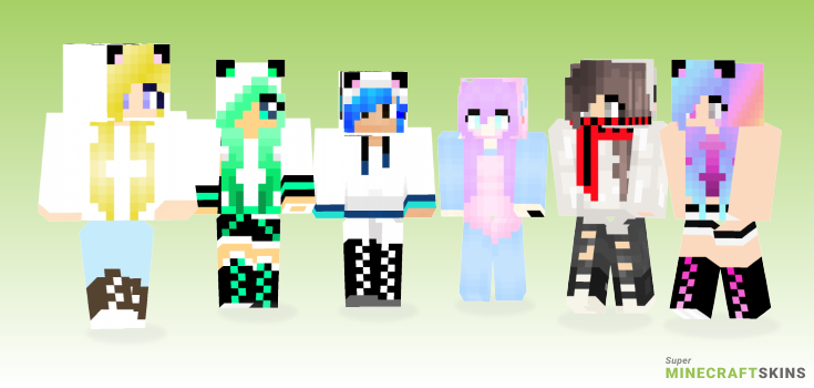 Panda girl Minecraft Skins - Best Free Minecraft skins for Girls and Boys
