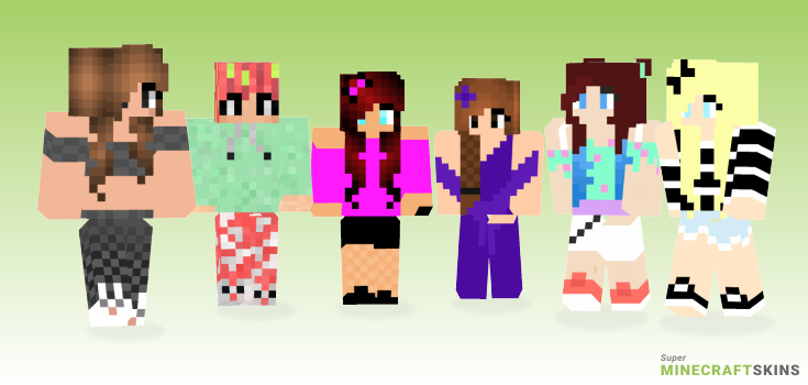 Party girl Minecraft Skins - Best Free Minecraft skins for Girls and Boys