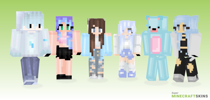 Pastel blue Minecraft Skins - Best Free Minecraft skins for Girls and Boys