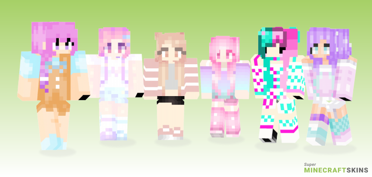 Pastel cutie Minecraft Skins - Best Free Minecraft skins for Girls and Boys