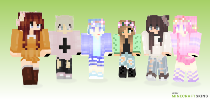 Pastel flower Minecraft Skins - Best Free Minecraft skins for Girls and Boys