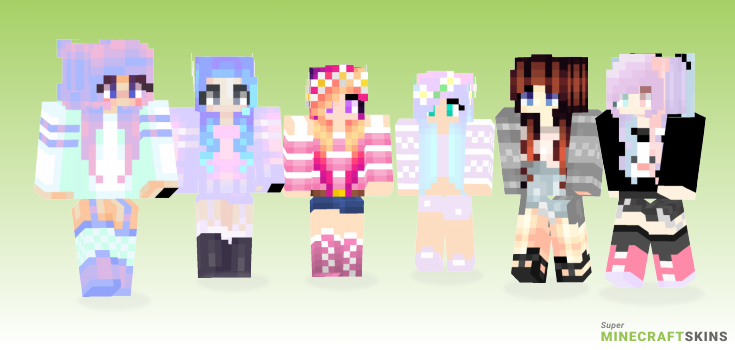 Pastel girl Minecraft Skins - Best Free Minecraft skins for Girls and Boys
