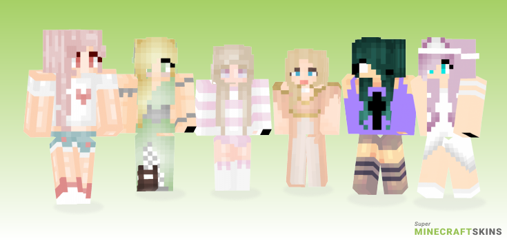 Pastel princess Minecraft Skins - Best Free Minecraft skins for Girls and Boys