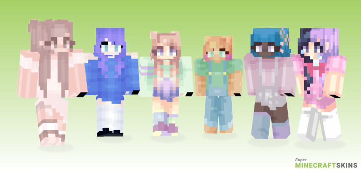 Pastels Minecraft Skins - Best Free Minecraft skins for Girls and Boys
