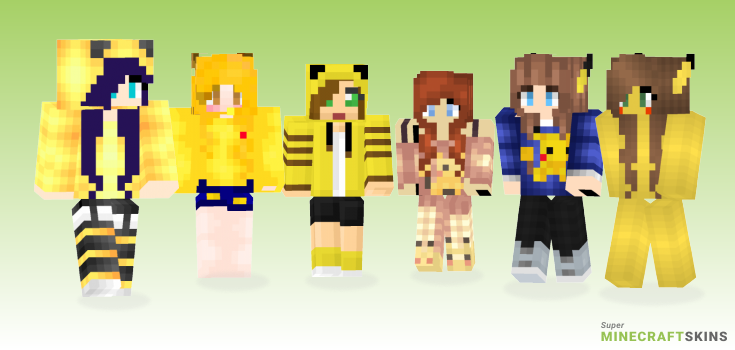 Pikachu girl Minecraft Skins - Best Free Minecraft skins for Girls and Boys
