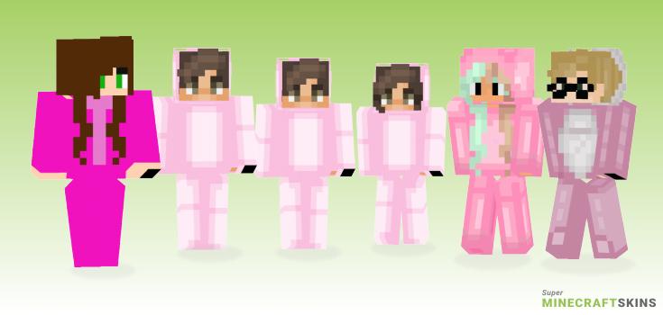 Pink onesie Minecraft Skins - Best Free Minecraft skins for Girls and Boys