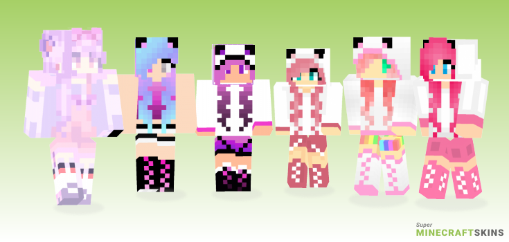 Pink panda Minecraft Skins - Best Free Minecraft skins for Girls and Boys