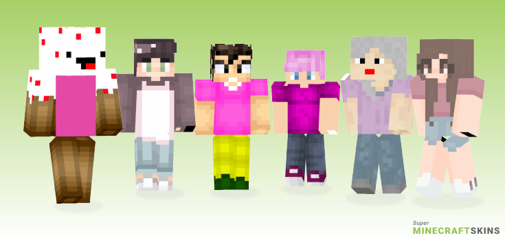 Pink shirt Minecraft Skins - Best Free Minecraft skins for Girls and Boys