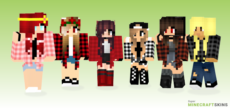 Plaid girl Minecraft Skins - Best Free Minecraft skins for Girls and Boys