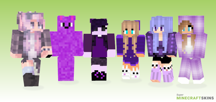 Purple bunny Minecraft Skins - Best Free Minecraft skins for Girls and Boys