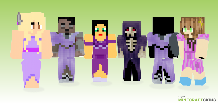 Purple dress Minecraft Skins - Best Free Minecraft skins for Girls and Boys